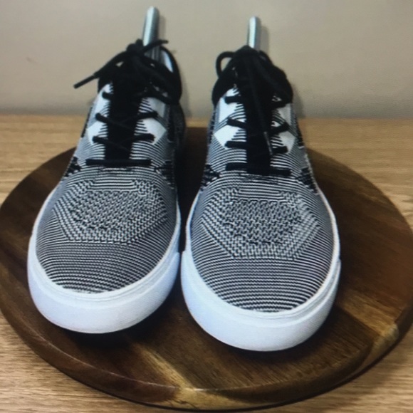 Clarks somerset sneaker women’s 8.5M glove glit-ter black white lace breathable - Picture 2 of 7